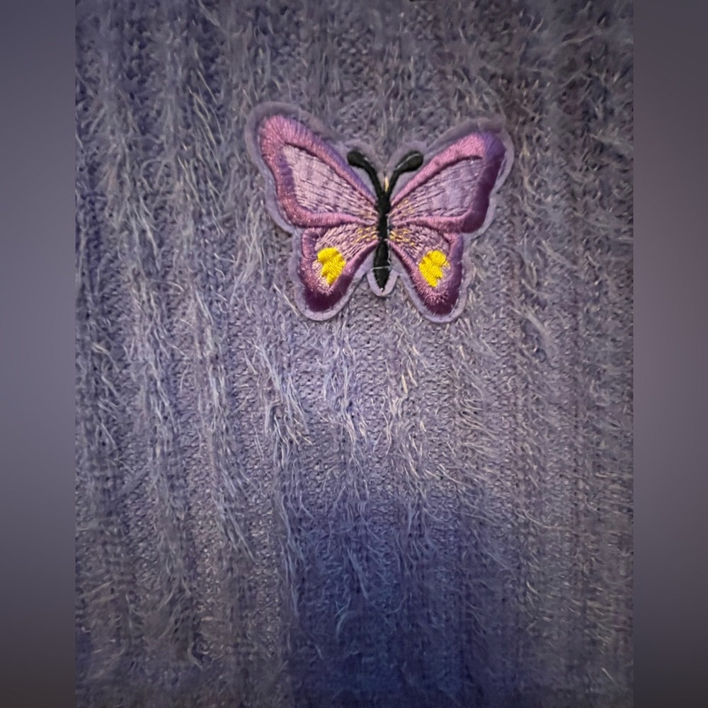 Y2K Inspired Fuzzy Butterfly Tank Small New - Picture 4 of 4